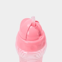 Garrafa Com Canudo Infantil Pimpolho +12m 270ml Rosa