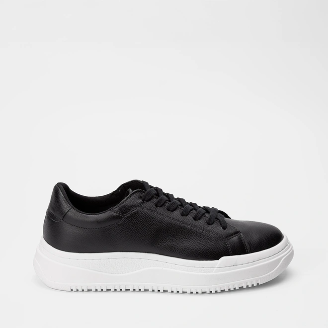 Tênis Masculino Mac & Jac Casual Couro Preto
