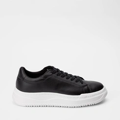 Tênis Masculino Mac & Jac Casual Couro Preto