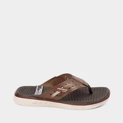 Chinelo Pegada Anatomics Couro Marrom
