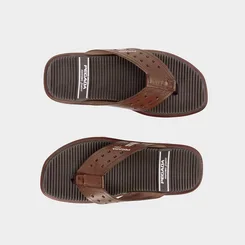 Chinelo Pegada Anatomics Couro Marrom