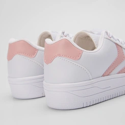 Tênis Penélope Flatform Feminino Recorte Rosa & Branco