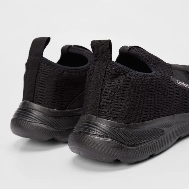 Slip On Feminino Vertus Confort Calce Fácil Preto