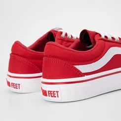 Tênis Star Feet Casual Feminino Recorte Lateral Vermelho