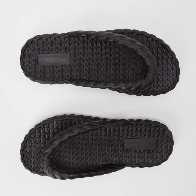 Chinelo Gabriela Textura Tressê Preto