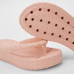 Chinelo Gabriela Flatform Textura Tressê Rosa