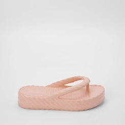 Chinelo Gabriela Flatform Textura Tressê Rosa
