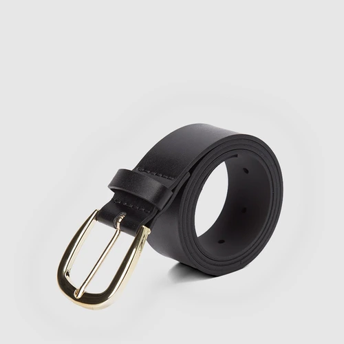 Cinto Feminino Gabriela Fivela Dourada Preto