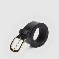 Cinto Feminino Gabriela Fivela Dourada Preto