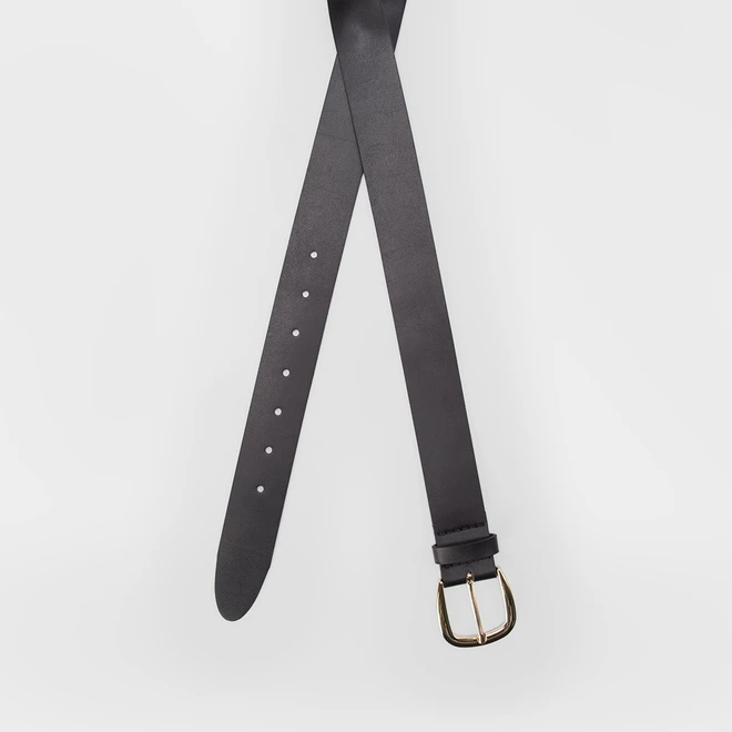 Cinto Feminino Gabriela Fivela Dourada Preto