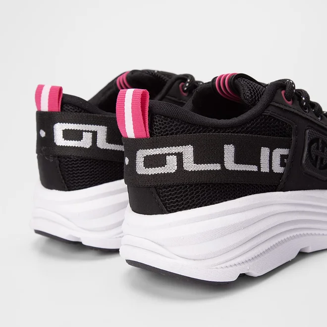 Tênis Infantil Ollie Virtus Esportivo Elástico Rosa & Preto