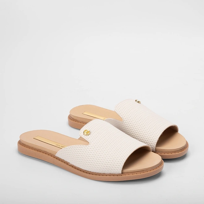 Rasteira Moleca Off White