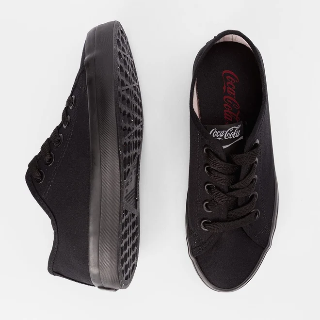 Tênis Coca Cola Surplay Canvas Casual Feminino Preto