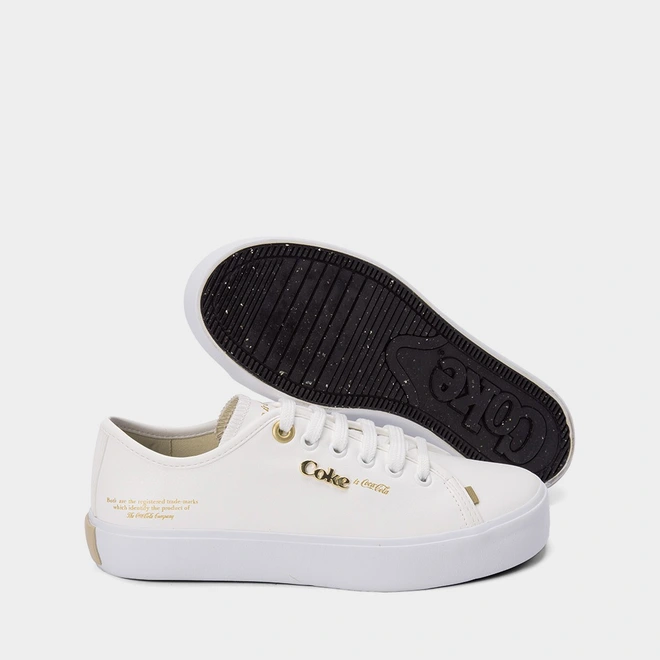 Tênis Casual Coca-Cola Flatform Branco