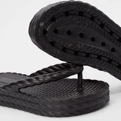 Chinelo Gabriela Flatform Textura Tressê Preto