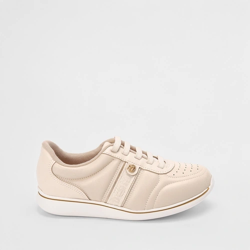 Tênis Modare Casual Detalhe Logo Lateral Bege