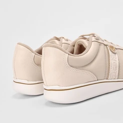 Tênis Modare Casual Detalhe Logo Lateral Bege