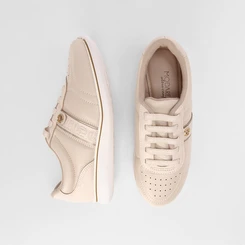 Tênis Modare Casual Detalhe Logo Lateral Bege