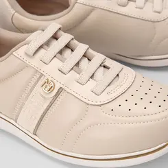 Tênis Modare Casual Detalhe Logo Lateral Bege