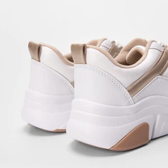 Tênis Casual Feminino Modare Ultraconforto Recorte Metalizado Branco