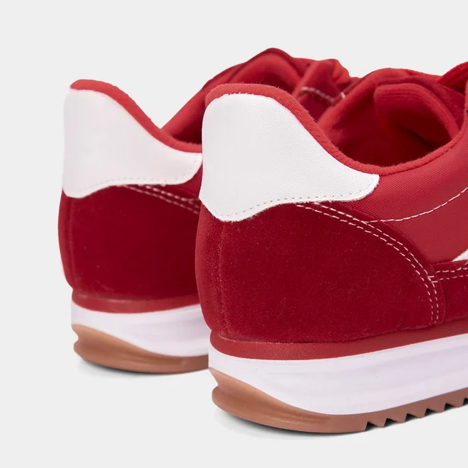 Tênis Casual Feminino Vizzano Recortes em Camurça Vermelho