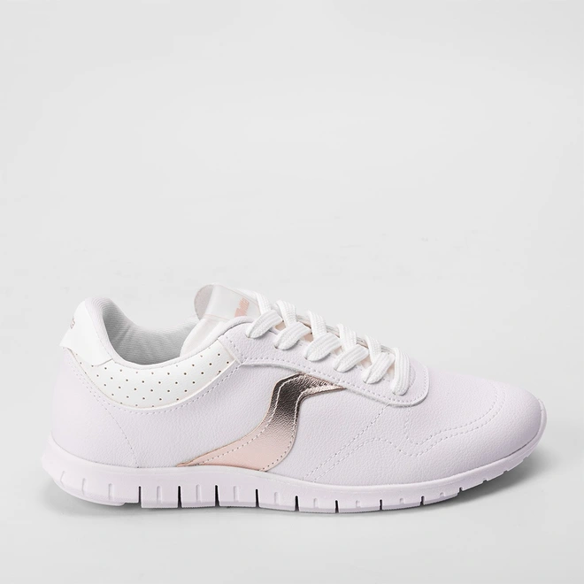 Tênis Actvitta Esportivo Feminino Recorte Branco