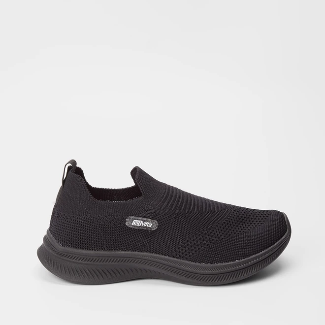 Slip On Feminino Actvitta Jogging Knit Preto