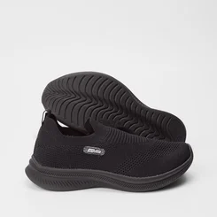 Slip On Feminino Actvitta Jogging Knit Preto
