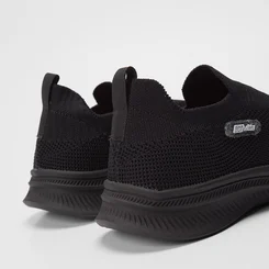 Slip On Feminino Actvitta Jogging Knit Preto