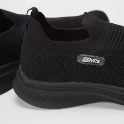 Slip On Feminino Actvitta Jogging Knit Preto