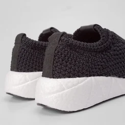 Tênis Modare Casual Feminino Knit Crochê Preto