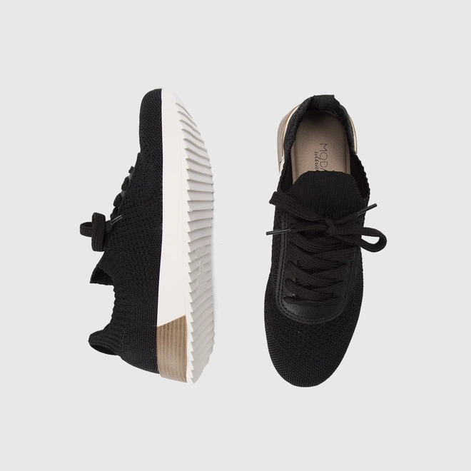 Tênis Modare Ultraconforto Casual Knit Preto