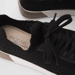 Tênis Modare Ultraconforto Casual Knit Preto