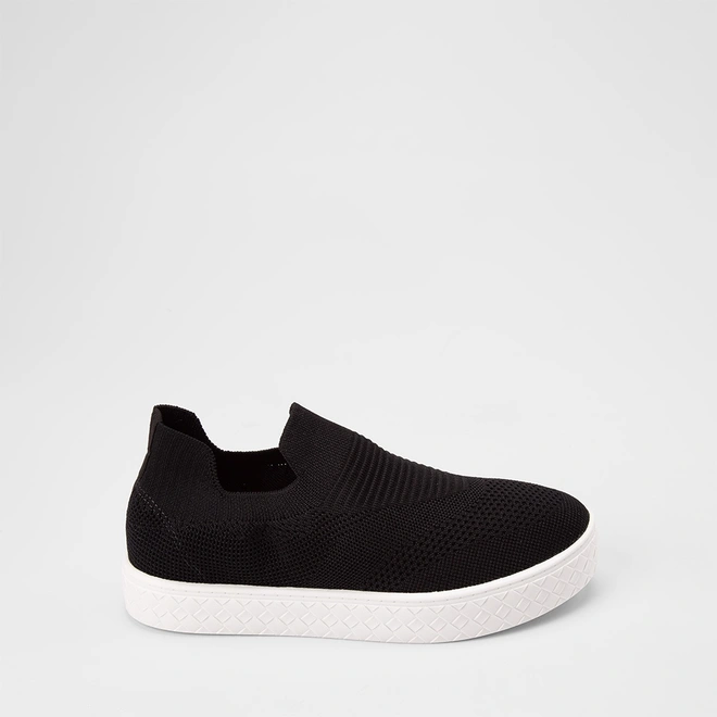 Slip On Feminino Moleca Knit Calce Fácil Preto