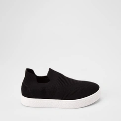 Slip On Feminino Moleca Knit Calce Fácil Preto