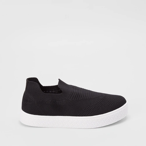 Tênis Moleca Casual Slip On Preto