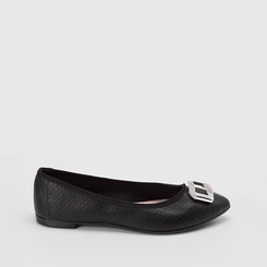 Sapatilha Moleca Texturizada Enfeite Strass Preto