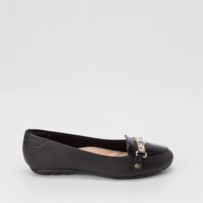 Sapatilha Moleca Maxi Enfeite Preto
