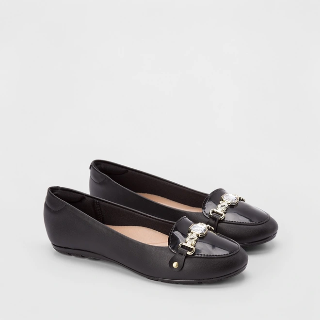 Sapatilha Moleca Maxi Enfeite Preto