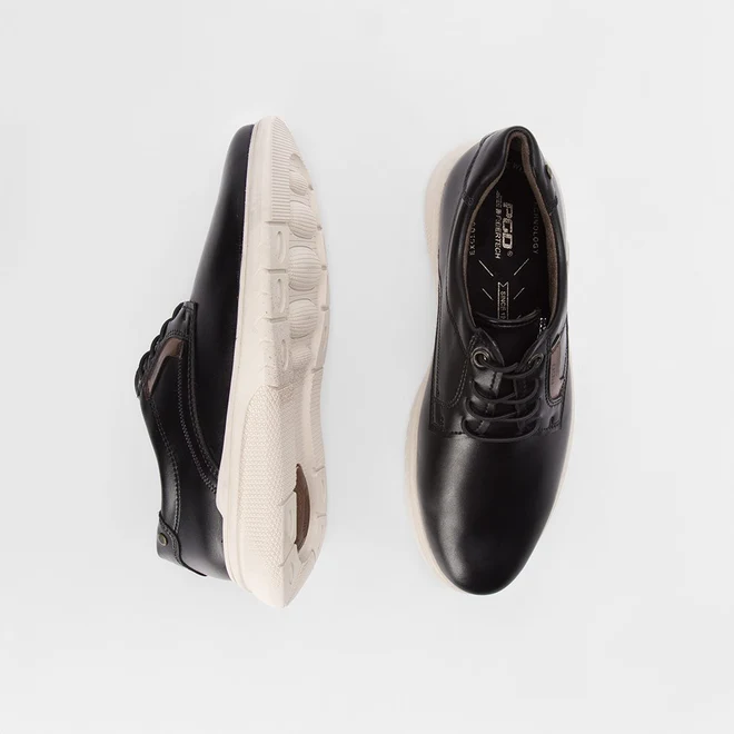 Sapato Casual Pegada Detalhe Lateral Preto