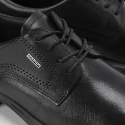 Sapato Social Pegada Pespontos Couro Preto