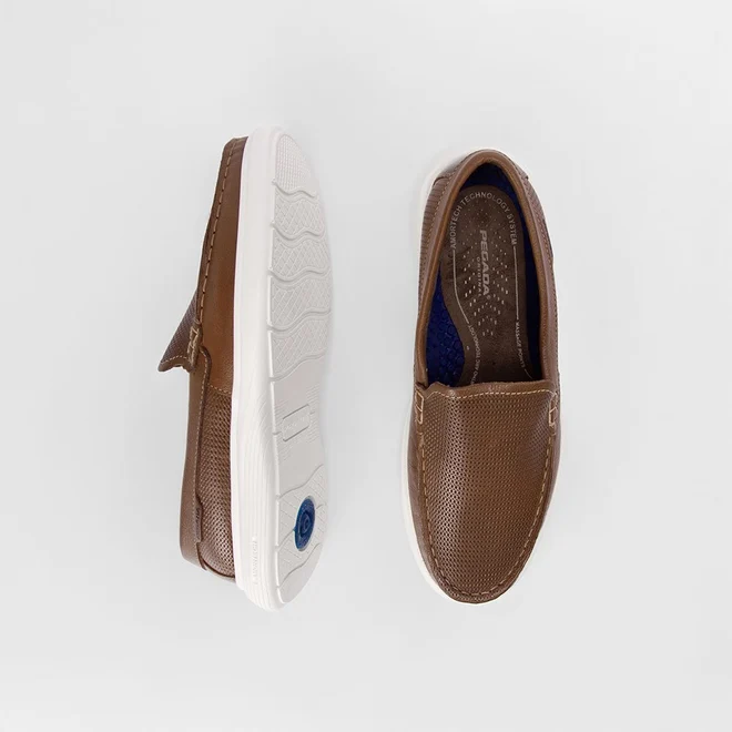 Mocassim Pegada Perfuros Marrom