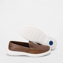 Mocassim Pegada Perfuros Marrom