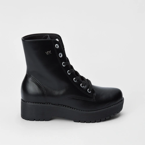 Bota Coturno Via Marte Plataforma Preto