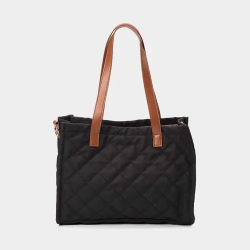 Bolsa Shopping Bag Gabriela Matelassê Preto