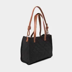 Bolsa Shopping Bag Gabriela Grande Matelassê Preto