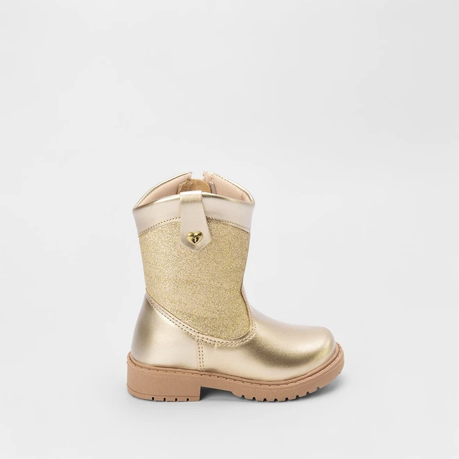Bota Montaria Bebê Gabrielinha Country Glam Dourado