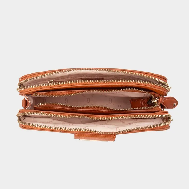 Bolsa Camera Bag Gabriela Média Transversal Caramelo