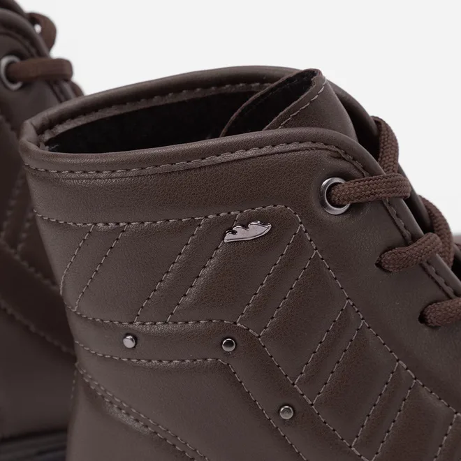 Bota Coturno Dakota Pespontos & Rebite Marrom