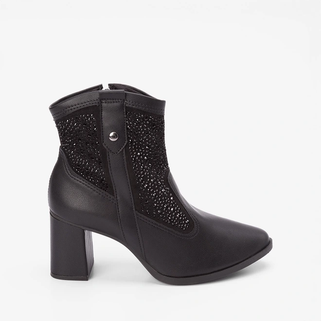 Ankle Boot Dakota Salto Médio Country Glam Preto
